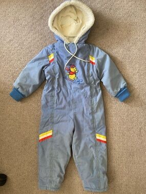 Vintage union-made Winnie the Pooh toddler snow suit, XL.